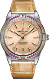 Breitling Chronomat Automatic 36 South Sea Brown Dial Brown Leather Strap Watch for Women - A10380611A1P1 Authentic Buy Shop Now