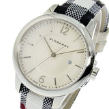 Burberry Classic Stone Silver Dial Horseberry Black Leather Strap Watch for Women - BU10103 Authentic Buy Shop Now