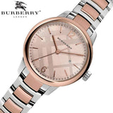 Burberry The Classic Rose Gold Dial Two Tone Steel Strap Watch for Women - BU10117 Authentic Buy Shop Now