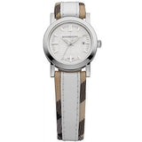 Burberry Heritage Nova Heritage White Dial Leather Strap Watch for Women - BU1395 Authentic Buy Shop Now
