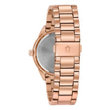 Bulova Crystal Silver Dial Rose Gold Steel Strap Watch for Women - 97N101 Authentic Buy Shop Now