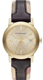 Burberry The City Gold Dial Black Leather Strap Watch for Men - BU9032 Authentic Buy Shop Now