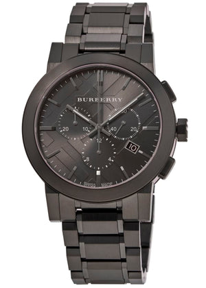 Burberry The City Grey Dial Gunmetal Grey Steel Strap Watch for Men - BU9354 Authentic Buy Shop Now