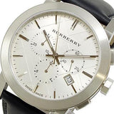 Burberry The City Chronograph White Dial Black Leather Strap Watch for Men - BU9355 Authentic Buy Shop Now