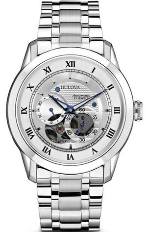 Bulova BVA Series Dual Aperture Silver Dial Silver Steel Strap Watch for Men - 96A118 Authentic Buy Shop Now