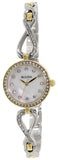 Bulova Analog Crystals Mother of Pearl Dial Silver Steel Strap Watch for Women - 98X109 Authentic Buy Shop Now