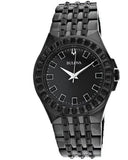 Bulova Crystal Collection Phantom Black Dial Black Steel Strap Watch for Men - 98A240 Authentic Buy Shop Now
