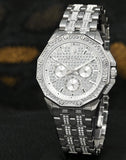Bulova Crystal Collection Pave Silver Dial with Crystals Silver Steel Strap Watch for Men - 96C134 Authentic Buy Shop Now