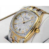 Bulova Phantom Crystal Silver Dial Two Tone Steel Strap Watch for Men - 98B323 Authentic Buy Shop Now