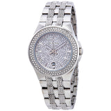Bulova Crystal Pave Silver Dial Silver Steel Strap Watch for Men - 96B235 Authentic Buy Shop Now