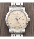 Burberry Heritage Collection Rose Gold Dial Silver Steel Strap Watch for Men - BU1352 Authentic Buy Shop Now