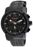 Burberry The Endurance Chronograph Black Dial Black Rubber Strap Watch For Men - BU9802 Authentic Buy Shop Now