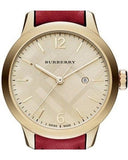 Burberry The Classic Gold Dial Red Leather Strap Watch for Women - BU10102 Authentic Buy Shop Now