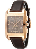 Burberry Heritage Chronograph Square Grey Dial Brown Leather Strap Watch for Men - BU1566 Authentic Buy Shop Now