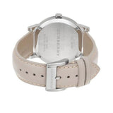 Burberry The City Silver Dial Beige Leather Strap Unisex Watch - BU9010 Authentic Buy Shop Now