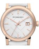 Burberry The City White Dial White Leather Strap Watch for Women - BU9012 Authentic Buy Shop Now