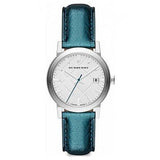 Burberry White Dial Turquoise Leather Strap Watch for Women - BU9120 Authentic Buy Shop Now