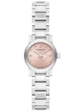 Burberry The City Diamonds Pink Dial Silver Steel Strap Watch for Women - BU9223 Authentic Buy Shop Now