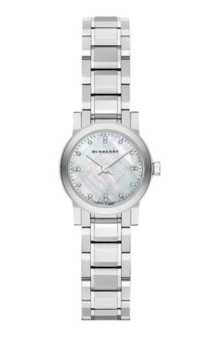Burberry The City Diamonds Mother of Pearl Dial Silver Steel Strap Watch for Women - BU9224 Authentic Buy Shop Now