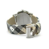 Burberry The City Nova White Dial Checked Brown Leather Strap Watch for Men - BU9357 Authentic Buy Shop Now