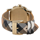 Burberry The City White Dial Haymarket Beige Leather Strap Watch for Women - BU9752 Authentic Buy Shop Now