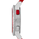 Burberry City Sport Chronograph White Dial Red Rubber Strap Watch For Men - BU9809 Authentic Buy Shop Now