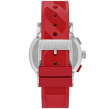 Burberry City Sport Chronograph White Dial Red Rubber Strap Watch For Men - BU9809 Authentic Buy Shop Now