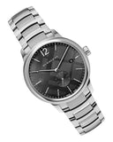 Burberry The Classic Round Black Dial Silver Steel Strap Watch for Men - BU10005 Authentic Buy Shop Now