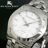 Burberry Heritage Check White Dial Silver Steel Strap Watch for Women - BU1853 Authentic Buy Shop Now