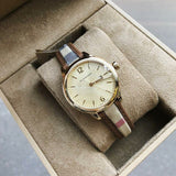 Burberry The Classic Gold Dial Brown Leather Strap Watch for Women - BU10114 Authentic Buy Shop Now
