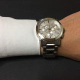 Burberry The City White Dial Silver Steel Strap Watch for Men - BU9750 Authentic Buy Shop Now