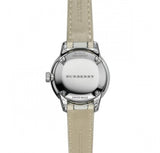 Burberry The Classic Guilloche Silver Dial Grey Leather Strap Watch for Women - BU10113 Authentic Buy Shop Now
