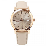 Burberry The City Beige Dial Brown Leather Strap Watch for Women - BU9014 Authentic Buy Shop Now