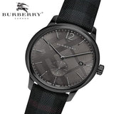 Burberry The Classic Round Horseferry Black Dial Black Leather Strap Watch for Men - BU10010 Authentic Buy Shop Now