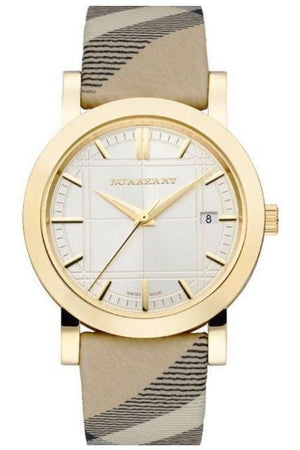 Burberry Heritage Silver Dial Leather Strap Watch for Women - BU1398 Authentic Buy Shop Now