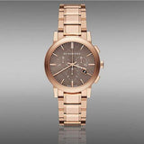 Burberry The City Grey Dial Rose Gold Steel Strap Unisex Watch - BU9754 Authentic Buy Shop Now