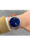 Fossil The Minimalist 3H Blue Dial Brown Leather Strap Watch for Men - FS5499 Authentic Buy Shop Now
