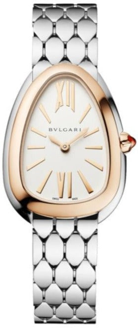 Bvlgari Serpenti Seduttori Quartz Silver Dial Silver Steel Strap Watch for Women - SERPENTI103144 Authentic Buy Shop Now