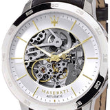 Maserati Ingegno Automatic Black Skeleton Dial Black Leather Strap Watch For Men - R8821119002 Authentic Buy Shop Now