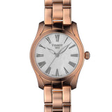 Tissot T Wave Mother of Pearl Dial Rose Gold Steel Strap Watch For Women - T112.210.33.113.00 Authentic Buy Shop Now