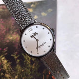 Coach Slim Easton Silver Dial Grey Leather Strap Watch for Women - 14502686 Authentic Buy Shop Now