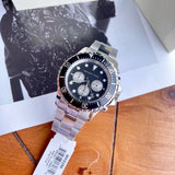 Michael Kors Everest Chronograph Black Dial Silver Steel Strap Watch For Men - MK8256 Authentic Buy Shop Now