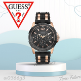 Guess Oasis Black Dial Two Tone Steel Strap Watch for Men - W0366G3 Authentic Buy Shop Now