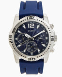 Guess Commander Blue Dial Blue Rubber Strap Watch for Men - GW0211G1 Authentic Buy Shop Now