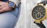Michael Kors Sawyer Blue Dial Blue Leather Strap Watch for Women - MK2425 Authentic Buy Shop Now