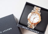 Marc Jacobs Amy Silver Dial Two Tone Steel Strap Watch for Women - MBM3194 Authentic Buy Shop Now