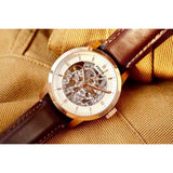 Fossil Townsman Automatic Skeleton White Dial Brown Leather Strap Watch for Men - ME3078 Authentic Buy Shop Now
