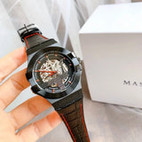 Maserati Potenza Automatic Black Dial Black Leather Strap Watch For Men - R8821108008 Authentic Buy Shop Now