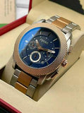 Fossil Machine Blue Dial Two Tone Steel Strap Watch for Men - FS5037 Authentic Buy Shop Now