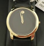 Movado Museum Classic Black Dial Black Leather Strap Watch For Women - 0606877 Authentic Buy Shop Now